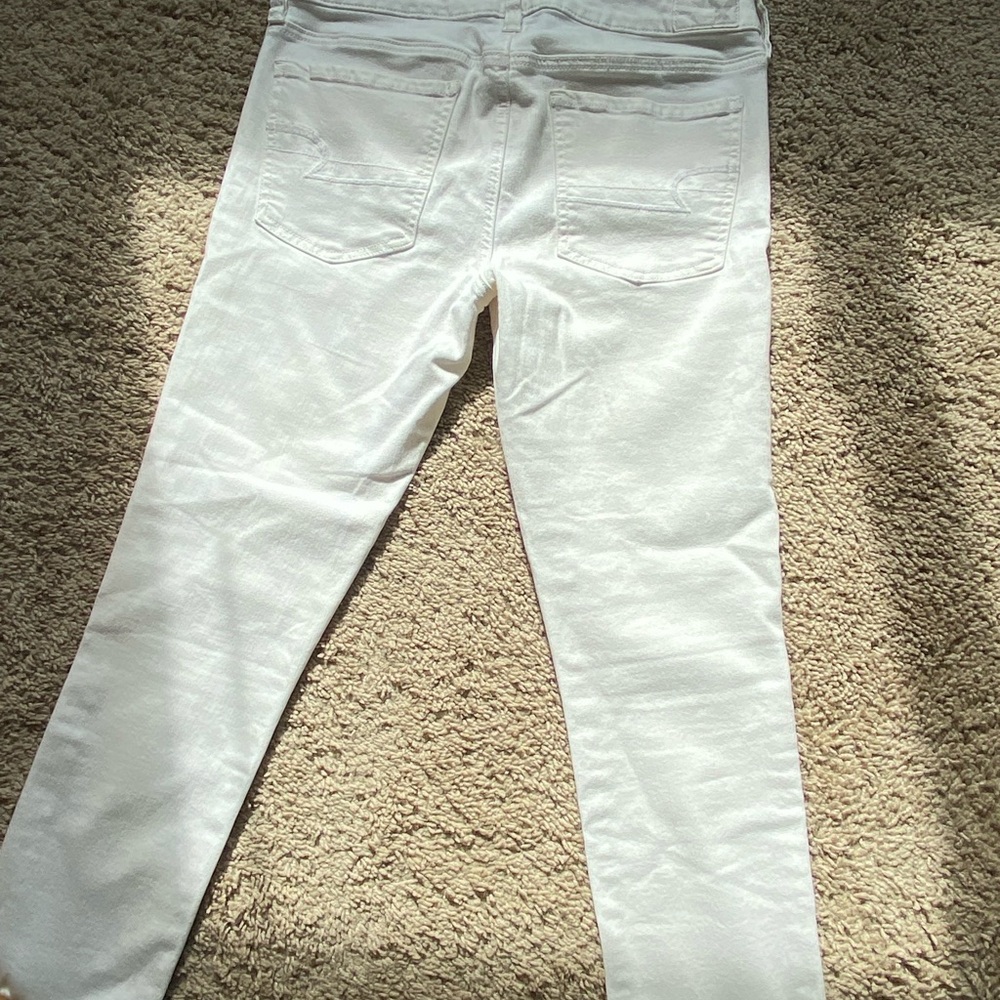 White frayed american eagle jeggings - Picture 2 of 4